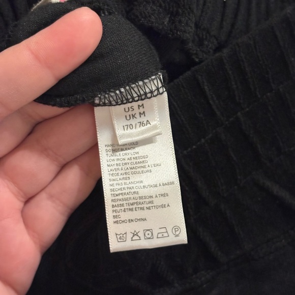 Free People Movement Black Take The Lead Velour Flare Pants Size Medium - Picture 6 of 7